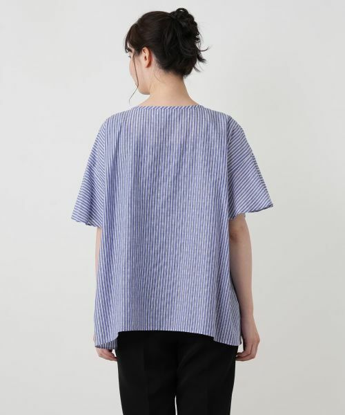 Leilian / レリアン シャツ・ブラウス | ストライプフレアブラウス【ROCHAS Premiere】 | 詳細11