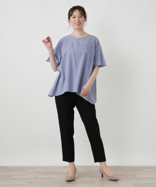 Leilian / レリアン シャツ・ブラウス | ストライプフレアブラウス【ROCHAS Premiere】 | 詳細6