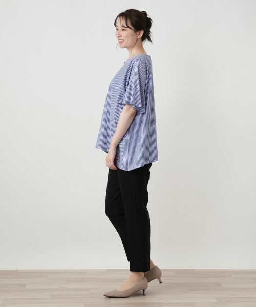 Leilian / レリアン シャツ・ブラウス | ストライプフレアブラウス【ROCHAS Premiere】 | 詳細7