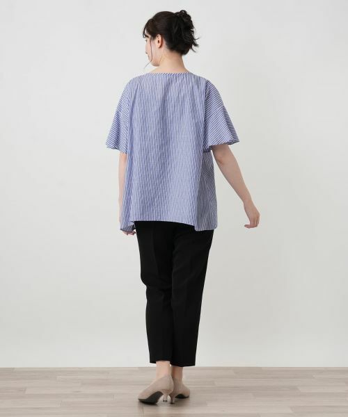 Leilian / レリアン シャツ・ブラウス | ストライプフレアブラウス【ROCHAS Premiere】 | 詳細8