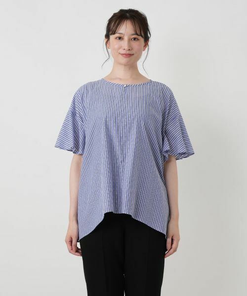 Leilian / レリアン シャツ・ブラウス | ストライプフレアブラウス【ROCHAS Premiere】 | 詳細9