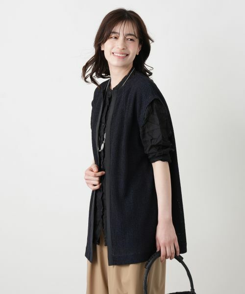 Leilian / レリアン テーラードジャケット | セミロングニットベスト【ROCHAS Premiere】 | 詳細2