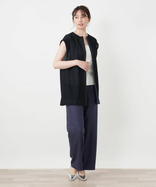 Leilian / レリアン テーラードジャケット | セミロングニットベスト【ROCHAS Premiere】 | 詳細6