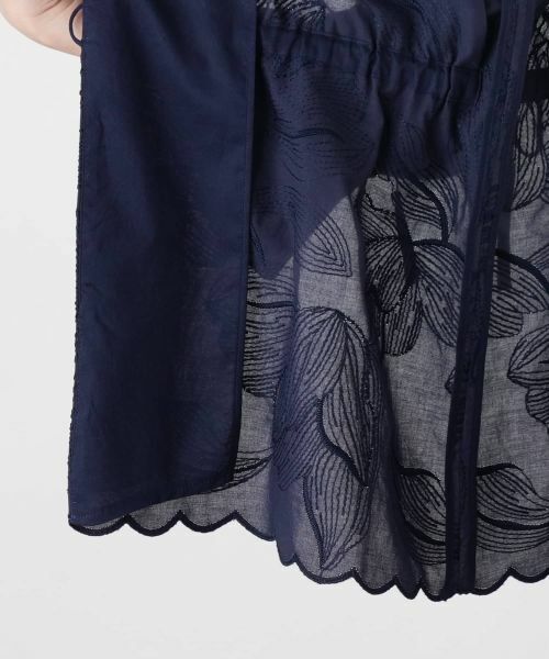 Leilian / レリアン テーラードジャケット | ボタニカル刺繍ノーカラージャケット【ROCHAS Premiere】 | 詳細18