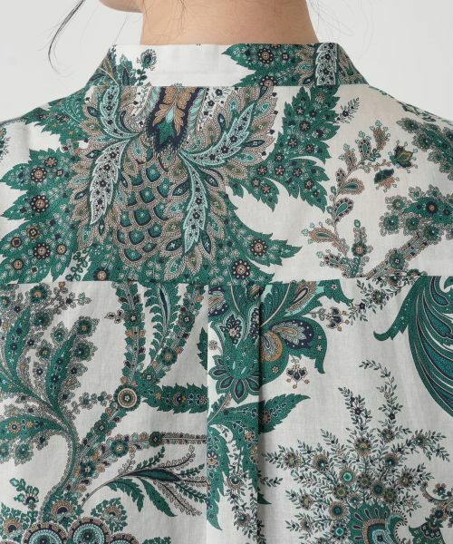 Leilian / レリアン シャツ・ブラウス | ペイズリー柄七分袖バンドカラーブラウス【ROCHAS Premiere】【RATTI】 | 詳細13