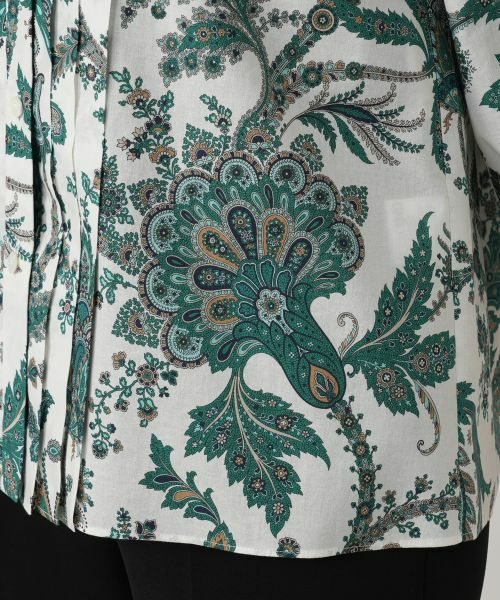 Leilian / レリアン シャツ・ブラウス | ペイズリー柄七分袖バンドカラーブラウス【ROCHAS Premiere】【RATTI】 | 詳細15