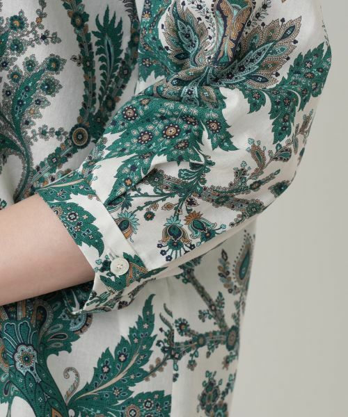 Leilian / レリアン シャツ・ブラウス | ペイズリー柄七分袖バンドカラーブラウス【ROCHAS Premiere】【RATTI】 | 詳細16