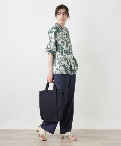 Leilian / レリアン シャツ・ブラウス | ペイズリー柄七分袖バンドカラーブラウス【ROCHAS Premiere】【RATTI】 | 詳細4