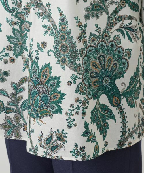 Leilian / レリアン シャツ・ブラウス | ペイズリー柄キーネックブラウス【ROCHAS Premiere】【RATTI】 | 詳細16
