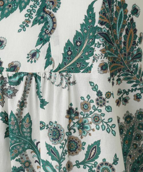 Leilian / レリアン シャツ・ブラウス | ペイズリー柄キーネックブラウス【ROCHAS Premiere】【RATTI】 | 詳細18
