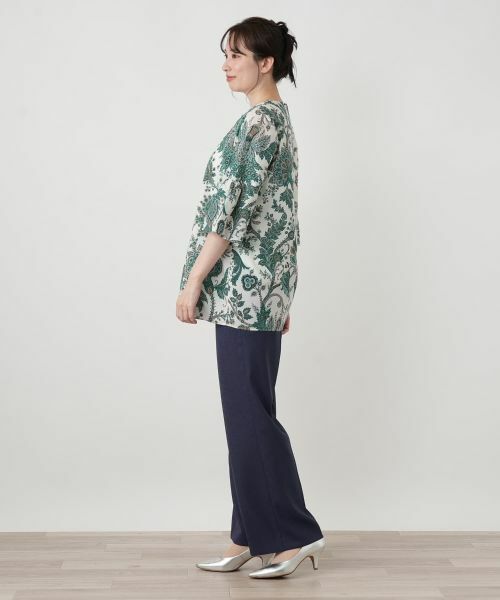 Leilian / レリアン シャツ・ブラウス | ペイズリー柄キーネックブラウス【ROCHAS Premiere】【RATTI】 | 詳細8