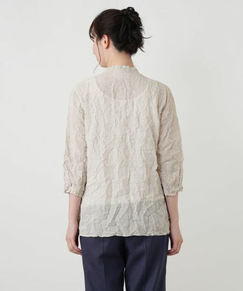 Leilian / レリアン シャツ・ブラウス | シワ加工バンドカラーブラウス【ROCHAS Premiere】 | 詳細21