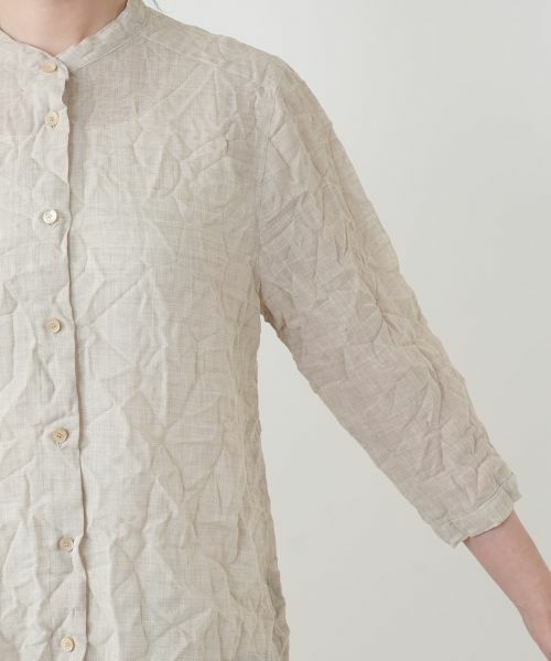 Leilian / レリアン シャツ・ブラウス | シワ加工バンドカラーブラウス【ROCHAS Premiere】 | 詳細24