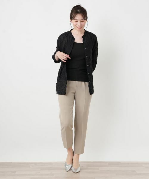 Leilian / レリアン シャツ・ブラウス | シワ加工バンドカラーブラウス【ROCHAS Premiere】 | 詳細8