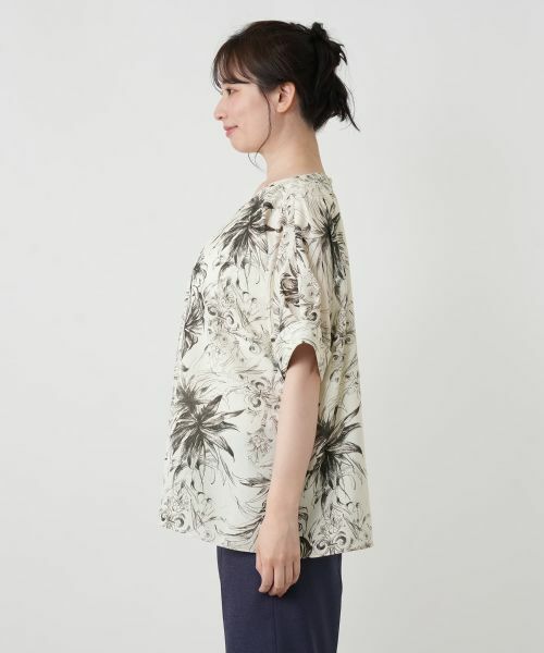 Leilian / レリアン シャツ・ブラウス | プリントVネックブラウス【ROCHAS Premiere】 | 詳細10