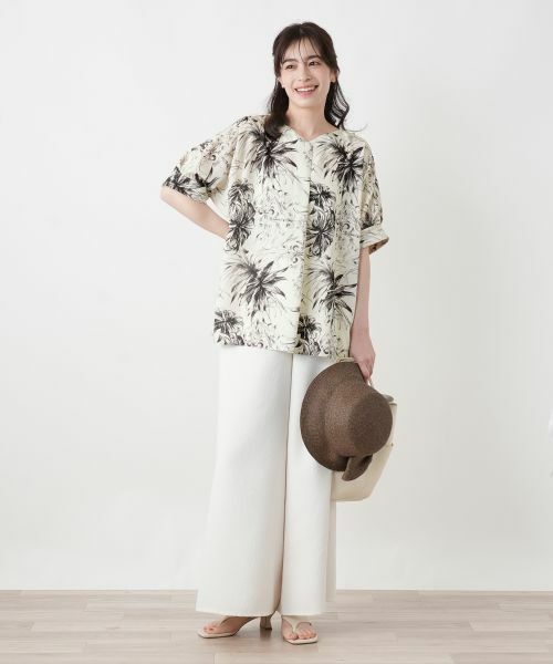 Leilian / レリアン シャツ・ブラウス | プリントVネックブラウス【ROCHAS Premiere】 | 詳細4