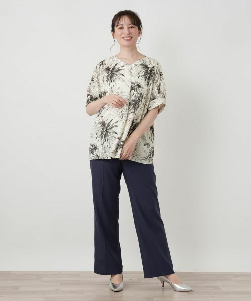 Leilian / レリアン シャツ・ブラウス | プリントVネックブラウス【ROCHAS Premiere】 | 詳細6