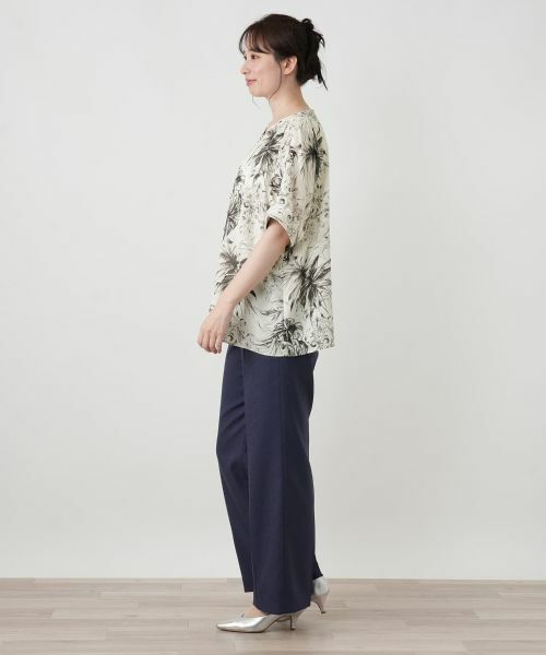 Leilian / レリアン シャツ・ブラウス | プリントVネックブラウス【ROCHAS Premiere】 | 詳細7