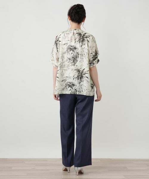 Leilian / レリアン シャツ・ブラウス | プリントVネックブラウス【ROCHAS Premiere】 | 詳細8