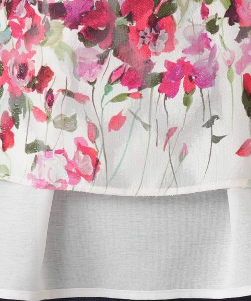 Leilian / レリアン シャツ・ブラウス | フラワー柄タックギャザーブラウス【ROCHAS Premiere】 | 詳細17