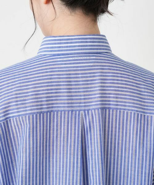Leilian / レリアン シャツ・ブラウス | 七分袖ストライプブラウス【ROCHAS Premiere】 | 詳細13