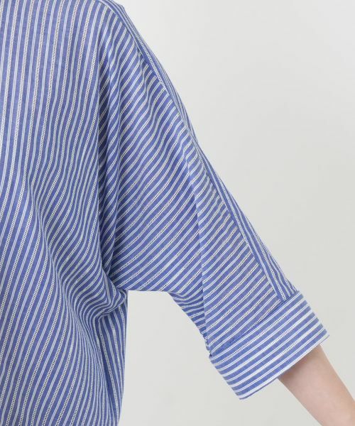 Leilian / レリアン シャツ・ブラウス | 七分袖ストライプブラウス【ROCHAS Premiere】 | 詳細14
