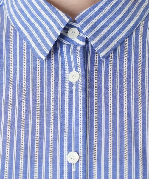 Leilian / レリアン シャツ・ブラウス | 七分袖ストライプブラウス【ROCHAS Premiere】 | 詳細16
