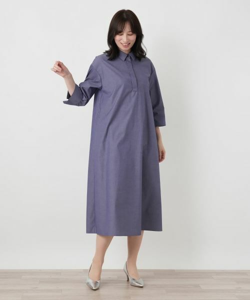 Leilian / レリアン ドレス | 比翼七分袖シャツワンピース | 詳細4