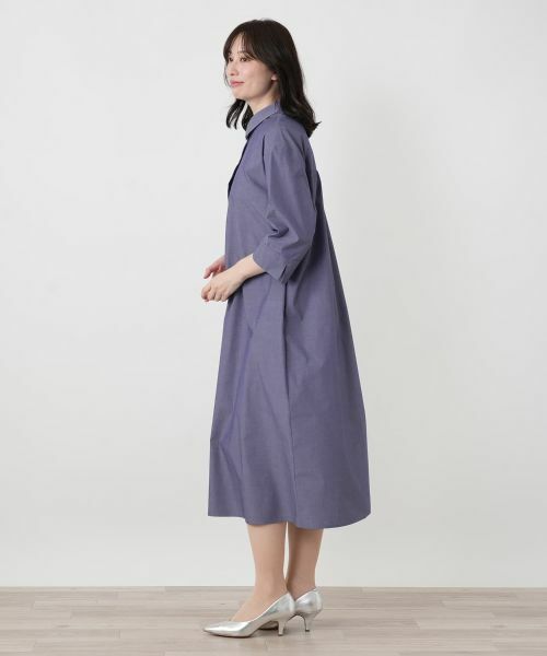 Leilian / レリアン ドレス | 比翼七分袖シャツワンピース | 詳細5