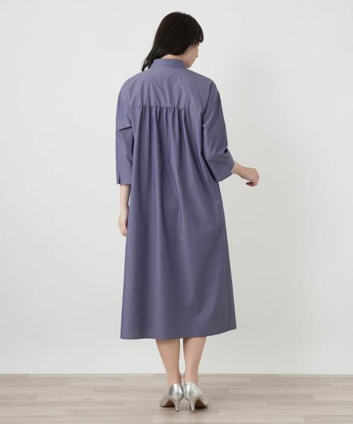 Leilian / レリアン ドレス | 比翼七分袖シャツワンピース | 詳細6