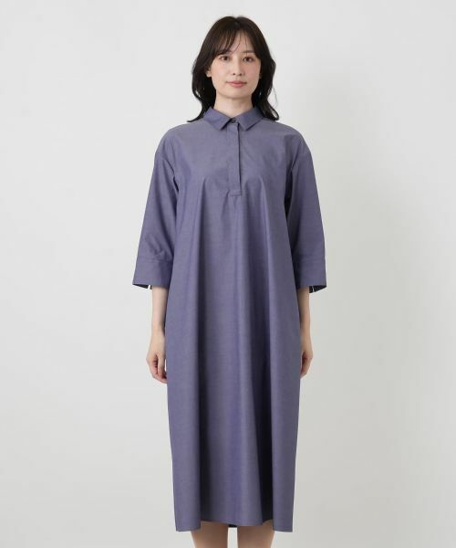 Leilian / レリアン ドレス | 比翼七分袖シャツワンピース | 詳細7