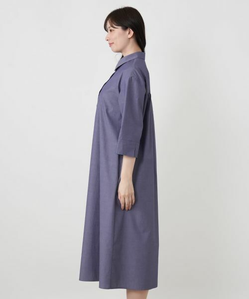 Leilian / レリアン ドレス | 比翼七分袖シャツワンピース | 詳細8