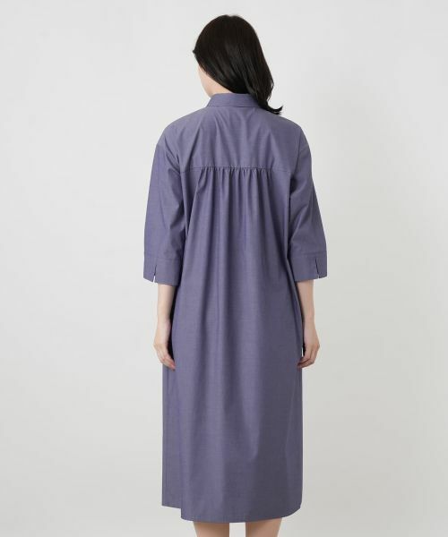 Leilian / レリアン ドレス | 比翼七分袖シャツワンピース | 詳細9