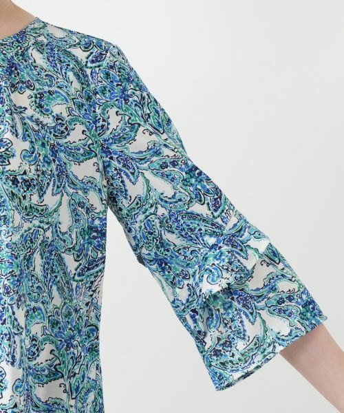 Leilian / レリアン シャツ・ブラウス | ペイズリー柄タックブラウス | 詳細12