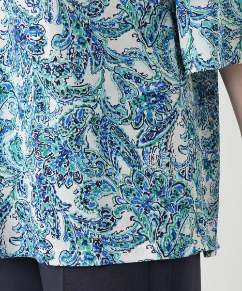 Leilian / レリアン シャツ・ブラウス | ペイズリー柄タックブラウス | 詳細13