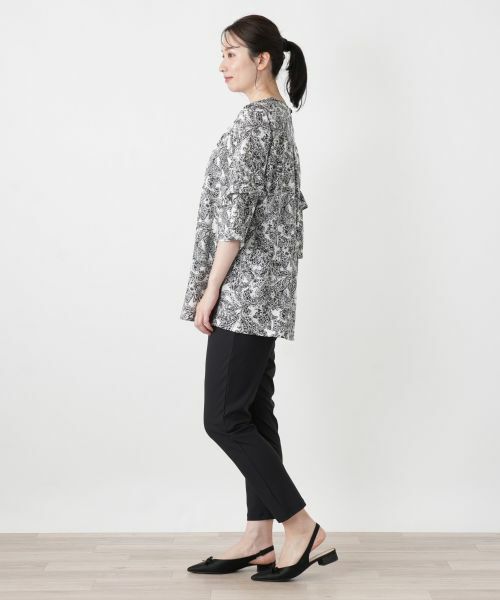 Leilian / レリアン シャツ・ブラウス | ペイズリー柄タックブラウス | 詳細2