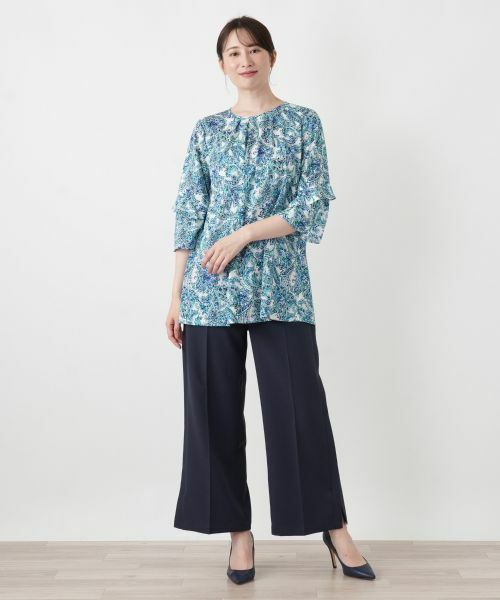 Leilian / レリアン シャツ・ブラウス | ペイズリー柄タックブラウス | 詳細4