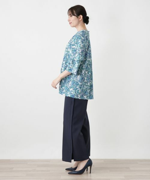 Leilian / レリアン シャツ・ブラウス | ペイズリー柄タックブラウス | 詳細5