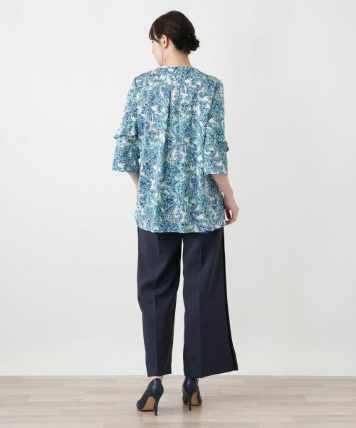 Leilian / レリアン シャツ・ブラウス | ペイズリー柄タックブラウス | 詳細6