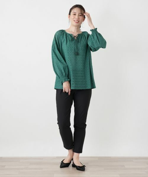 Leilian / レリアン シャツ・ブラウス | カットワークレースブラウス【Leilian WHITE LABEL】 | 詳細1