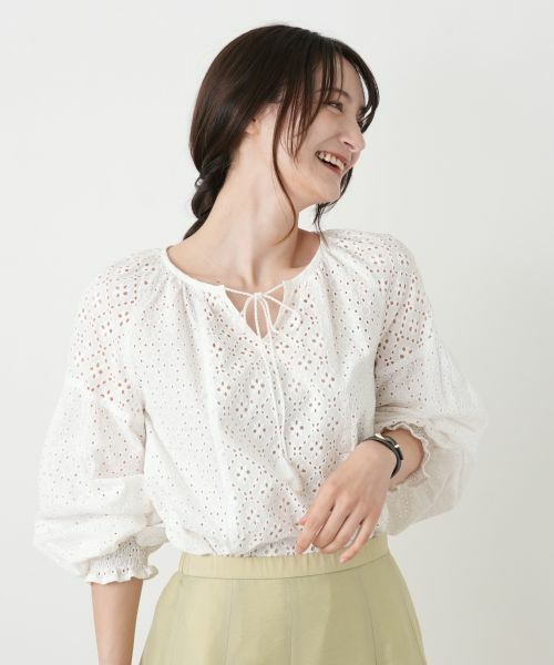 Leilian / レリアン シャツ・ブラウス | カットワークレースブラウス【Leilian WHITE LABEL】 | 詳細18