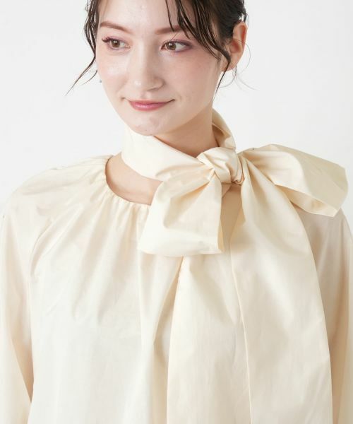 Leilian / レリアン シャツ・ブラウス | スカーフタイギャザーブラウス【Leilian WHITE LABEL】 | 詳細13
