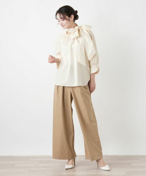 Leilian / レリアン シャツ・ブラウス | スカーフタイギャザーブラウス【Leilian WHITE LABEL】 | 詳細6