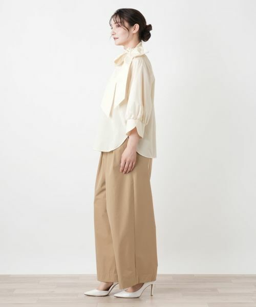 Leilian / レリアン シャツ・ブラウス | スカーフタイギャザーブラウス【Leilian WHITE LABEL】 | 詳細7