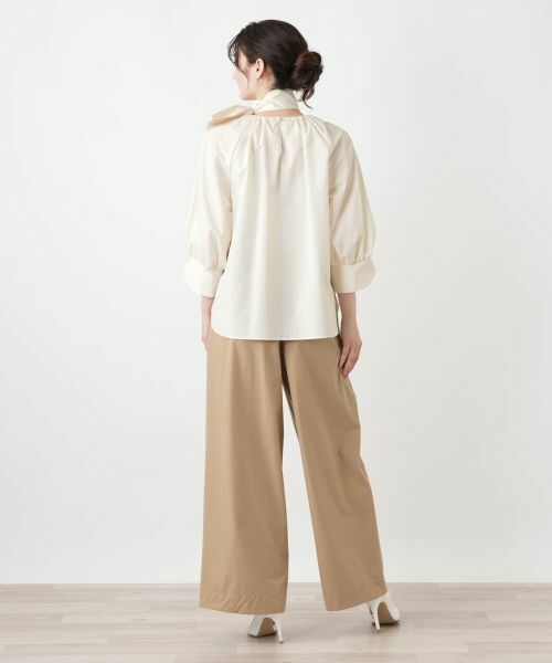 Leilian / レリアン シャツ・ブラウス | スカーフタイギャザーブラウス【Leilian WHITE LABEL】 | 詳細8