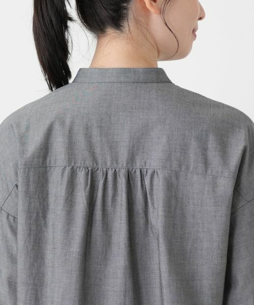 Leilian / レリアン シャツ・ブラウス | 刺繍バンドカラーブラウス | 詳細11