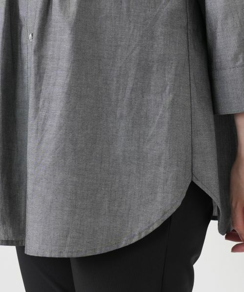 Leilian / レリアン シャツ・ブラウス | 刺繍バンドカラーブラウス | 詳細14