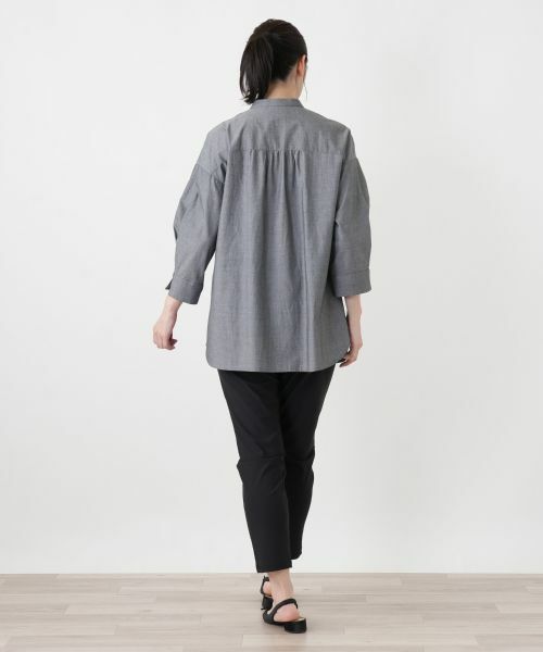 Leilian / レリアン シャツ・ブラウス | 刺繍バンドカラーブラウス | 詳細6