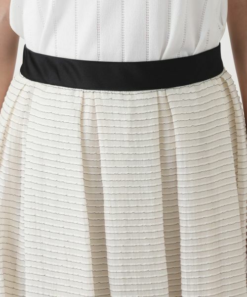 Leilian / レリアン ミニ・ひざ丈スカート | ボーダープリーツスカート | 詳細10