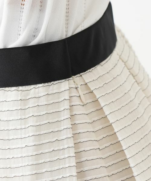 Leilian / レリアン ミニ・ひざ丈スカート | ボーダープリーツスカート | 詳細12